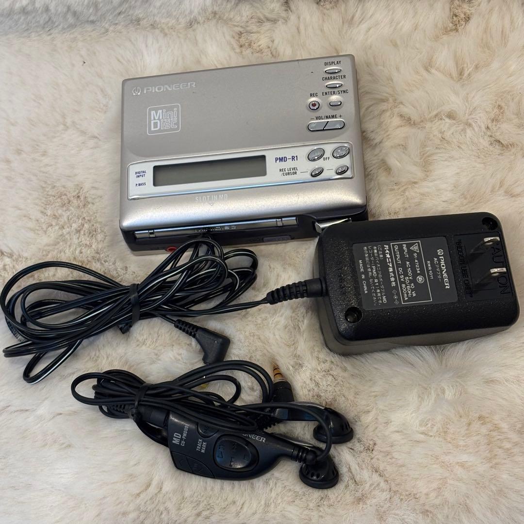 【美品】PIONEER PMD-R1ポータブルMDプレーヤー動作確認済リモコン付