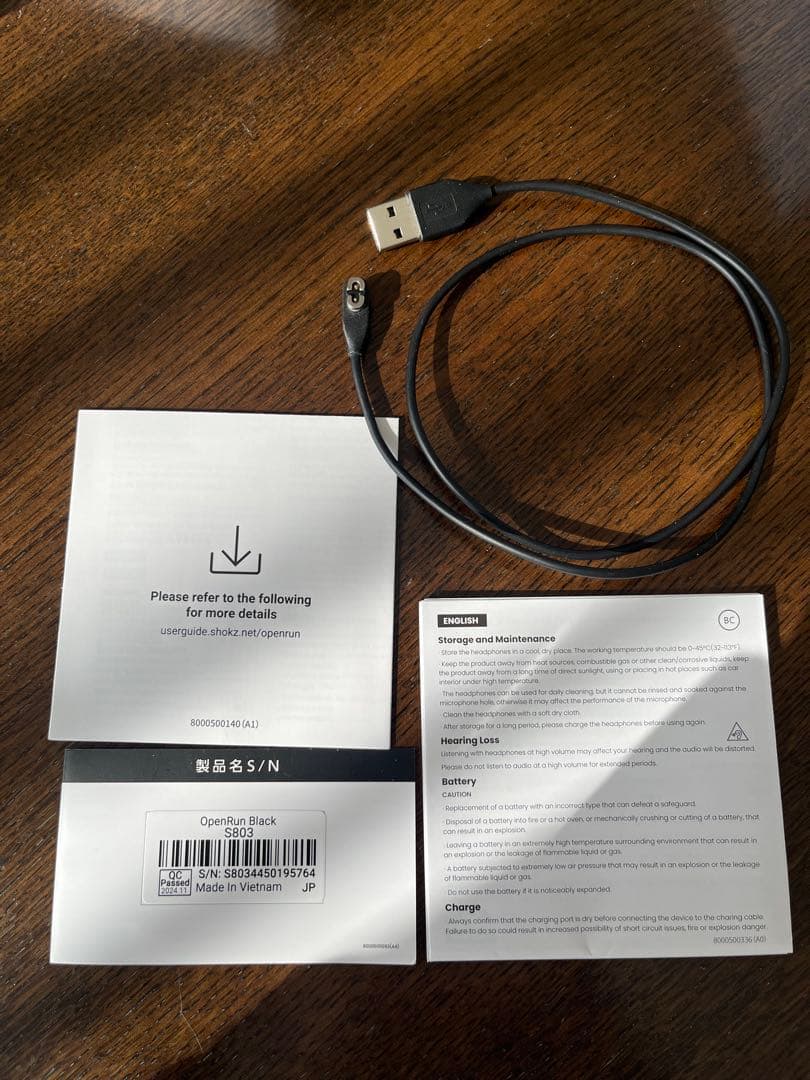 SHOKZ OPENRUN 骨伝導イヤホン ブラック