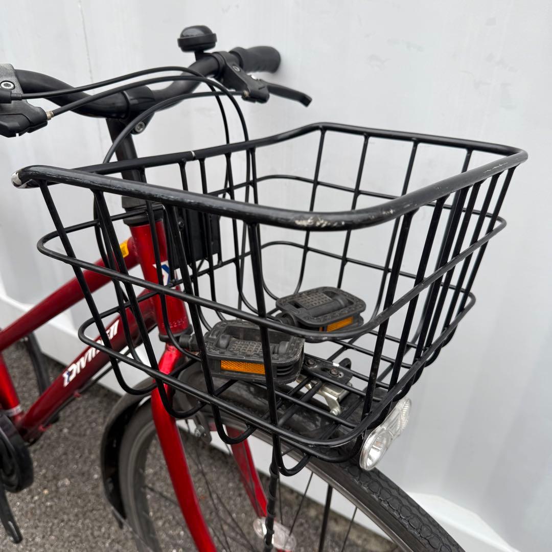 y25e22街乗り用自転車 27インチ カゴ/鍵/オートライト/6段変速付