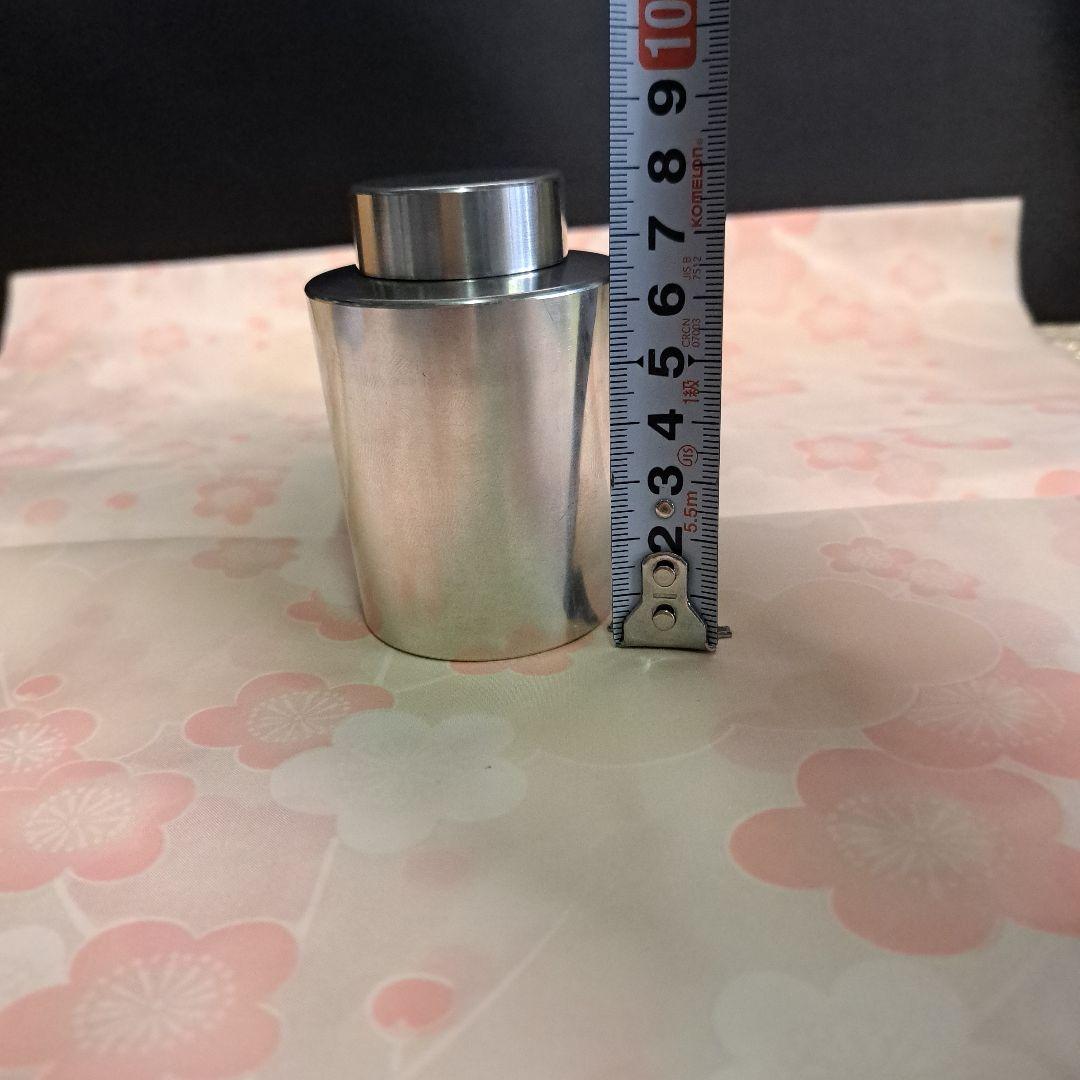 清課堂造 重量181.7ｇ 錫製 茶入 茶筒 茶壷 在銘 B2S1
