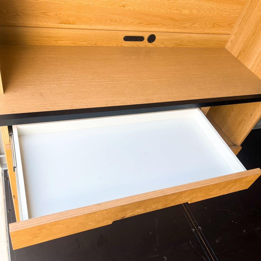 取付無料！末次家具工芸 FLEX120 北欧風ナチュラルキッチンボード 食器棚✨
