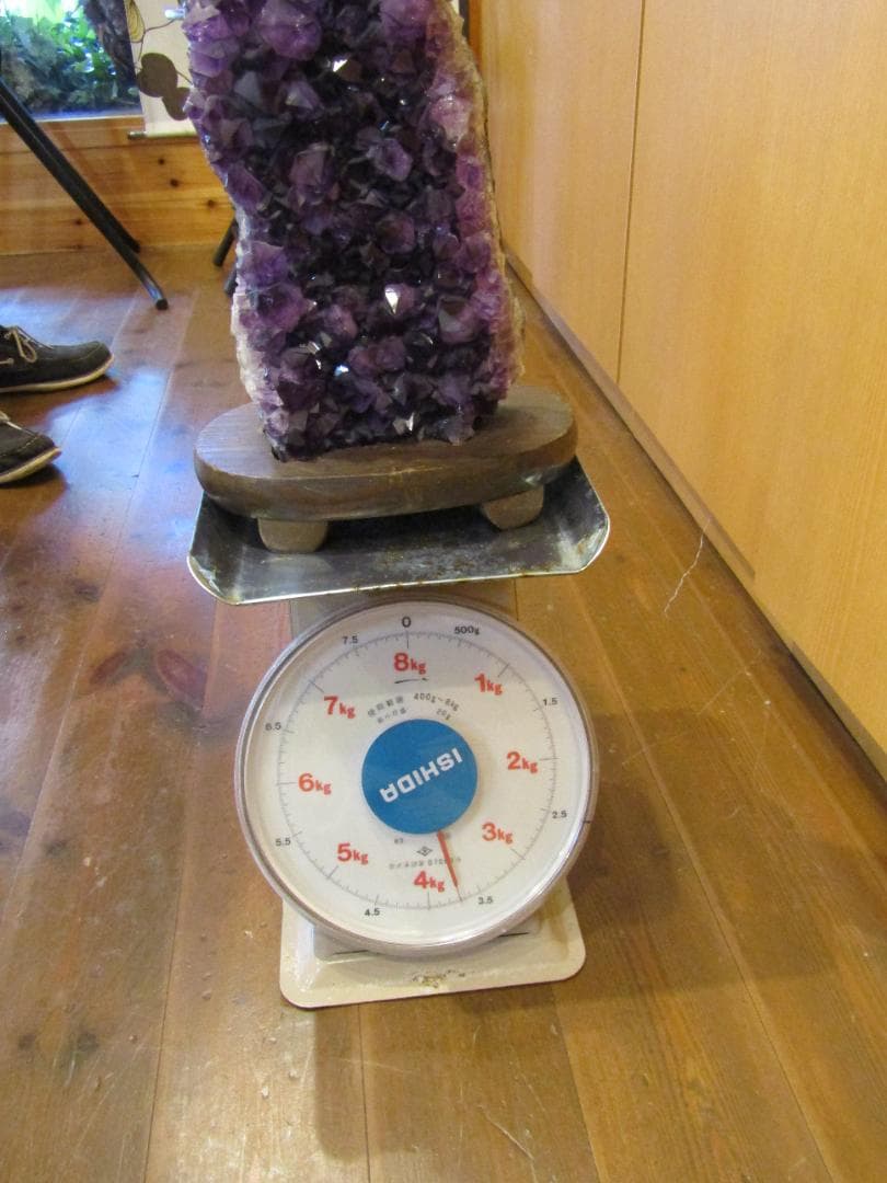 みつあんず　　　　アメジスト結晶 ドーム　置物 約30cm 高