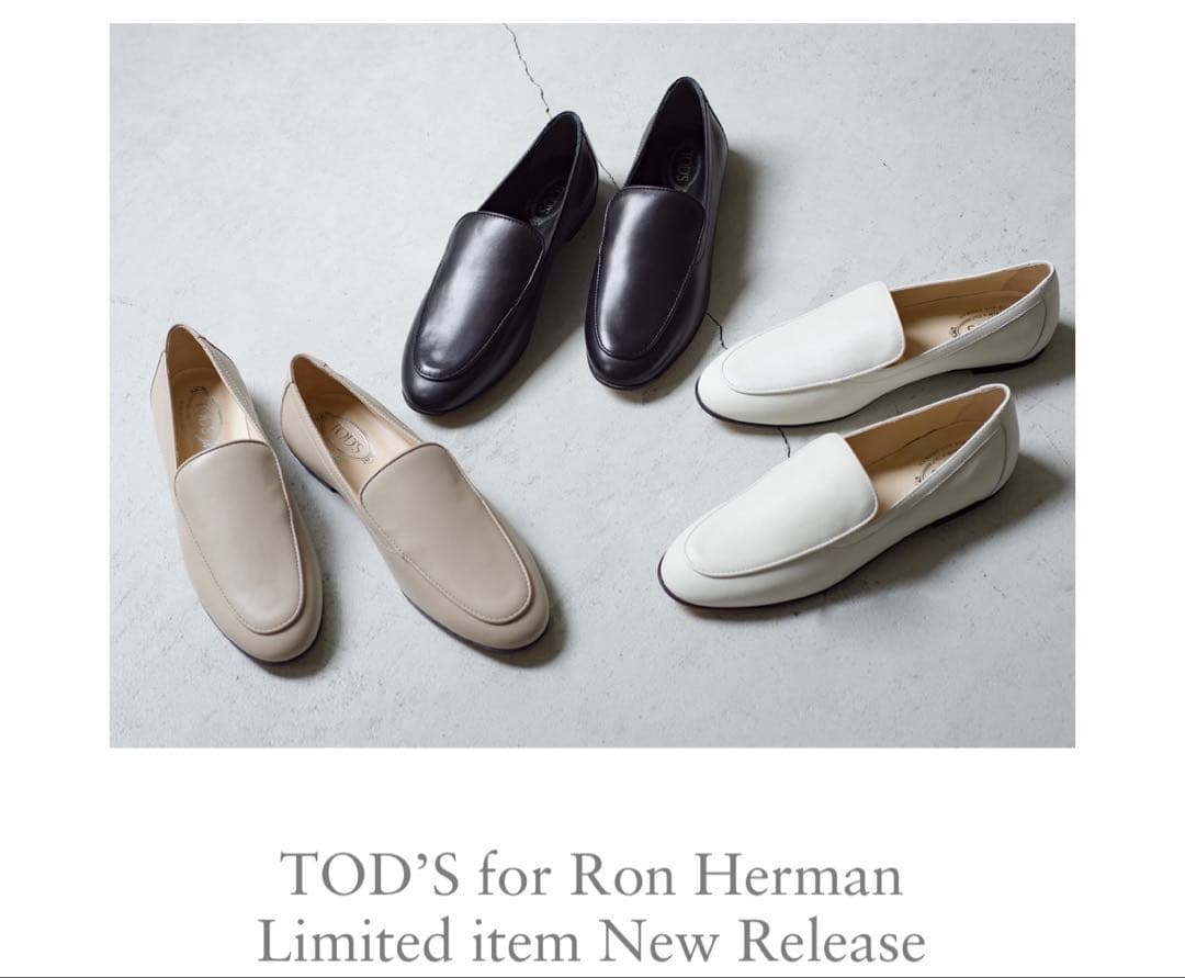 TOD'S Ron herman 別注　ローファー　ベージュ　37