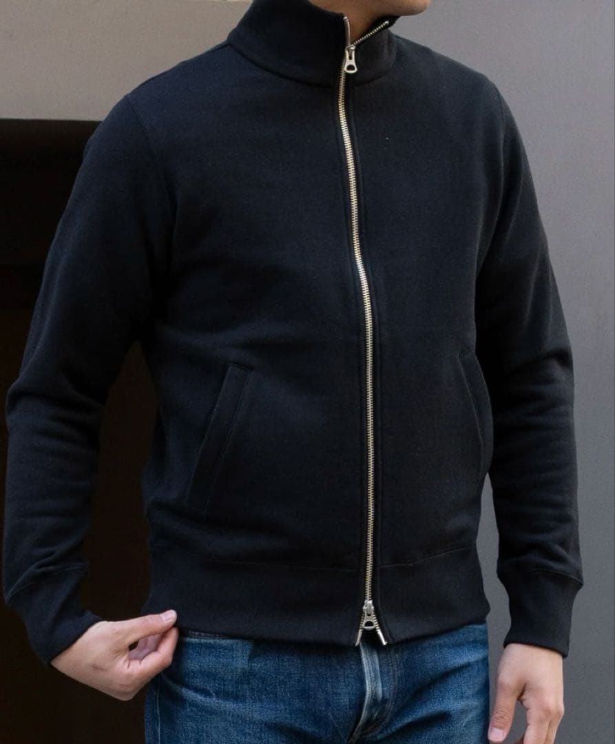 LW79 吊り編みトラックジャケット　ブラック　L