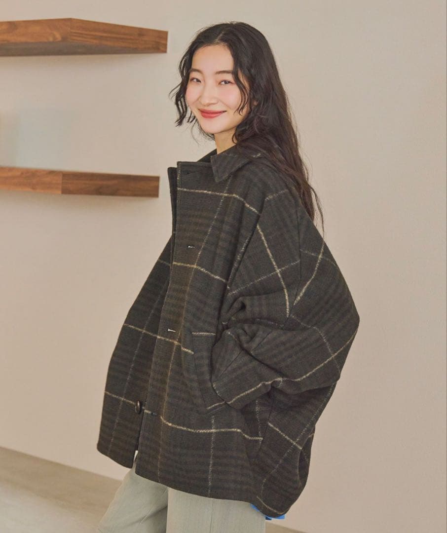 【新品未使用】niko and... ライトモッサドルマンジャケットコート