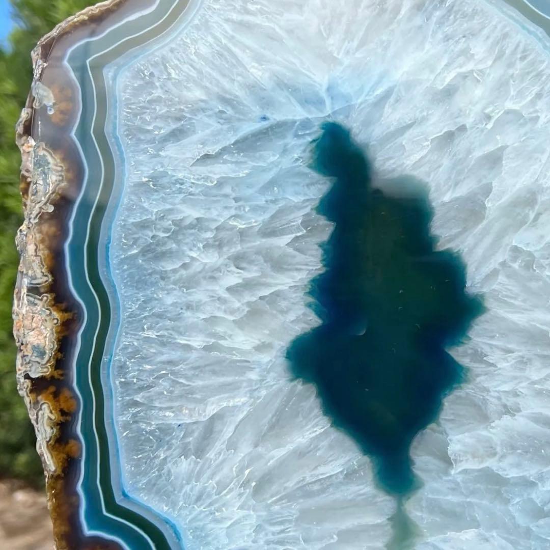 ☆家宝級 大迫力☆16.79kg!!☆爽やかブルー発色☆ブルー瑪瑙 原石 天然石