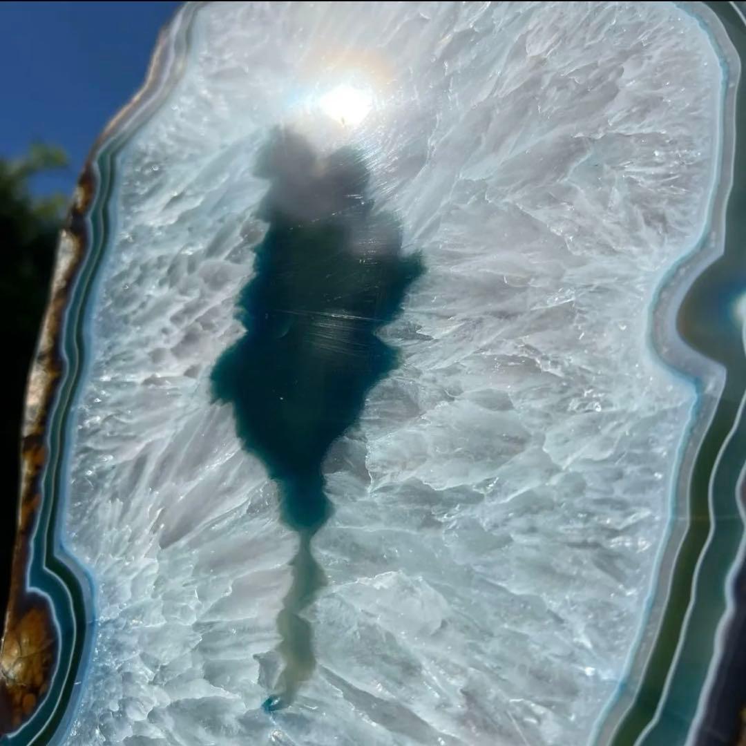 ☆家宝級 大迫力☆16.79kg!!☆爽やかブルー発色☆ブルー瑪瑙 原石 天然石