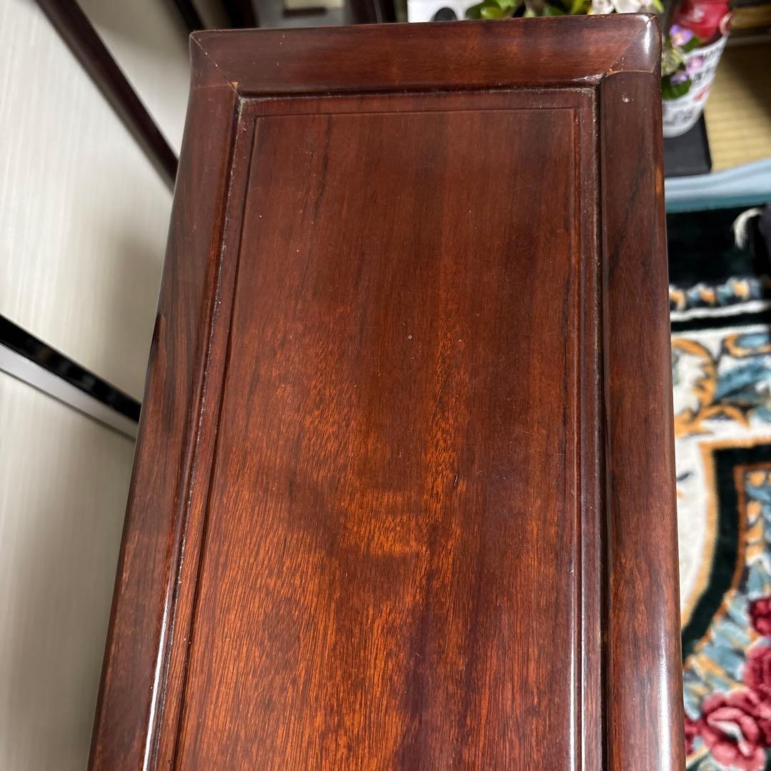 高級家具❣️花梨　木製飾り棚 引き出し付き
