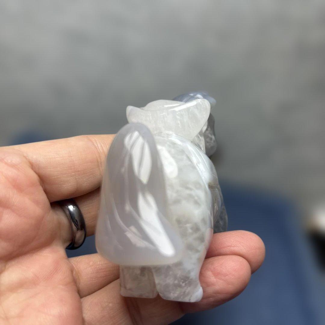 最高品質瑪瑙　馬の置き物　台付き　12-2