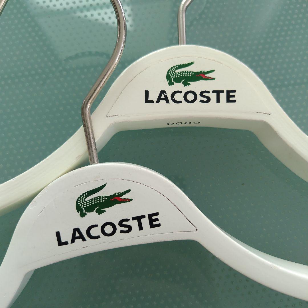 【LACOSTE 非売品】 ラコステ店舗用 木製ハンガー ホワイト 10本セット