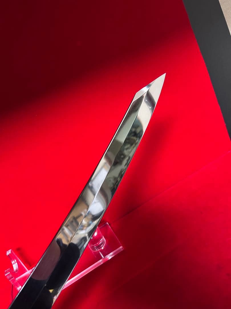 01567 包丁　剣型切付　尺三　鏡面仕上げ　切味抜群　箱付　未使用品