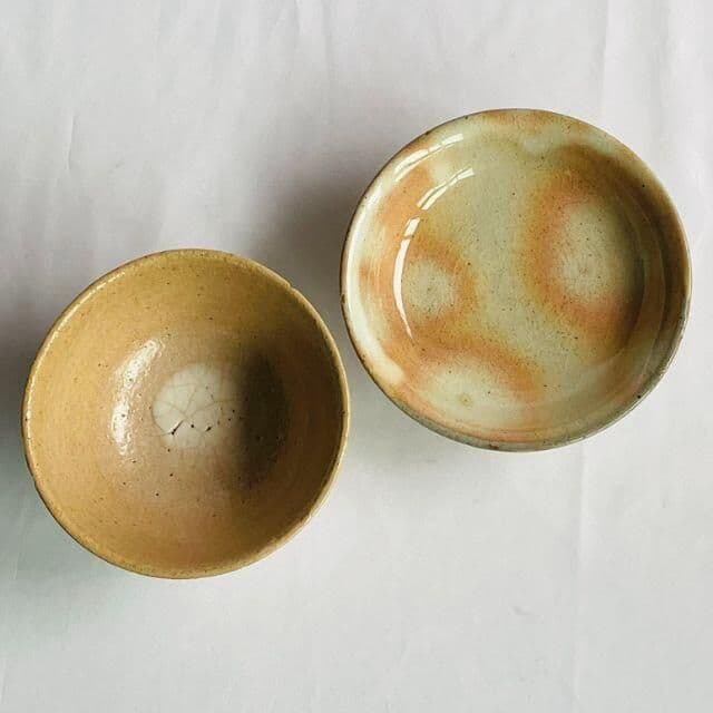 萩焼　井戸茶碗　高麗茶碗　蓋付き　茶道具　陶芸　作者不明　共箱なし