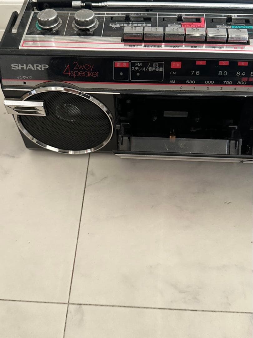 SHARP シャープ ラジカセ カセットデッキ　QT-Y5 ブラック