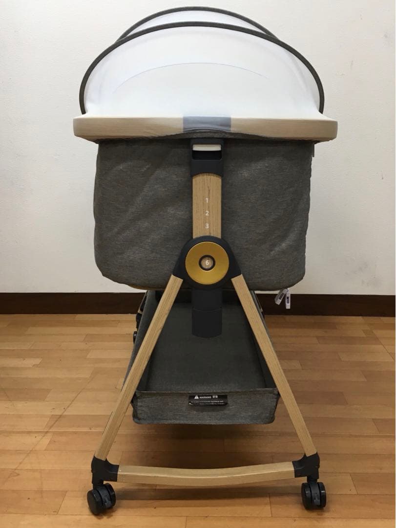 HZDMJ ベビーベッド　折りたたみベッド　グレー