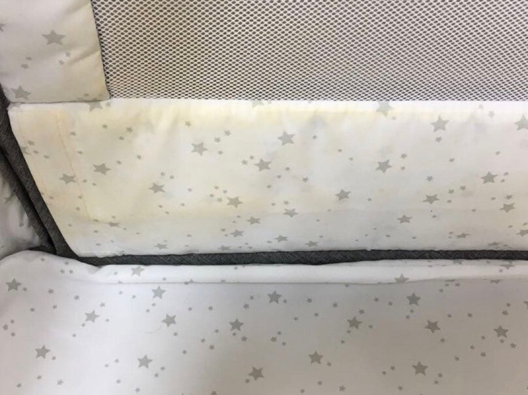 HZDMJ ベビーベッド　折りたたみベッド　グレー