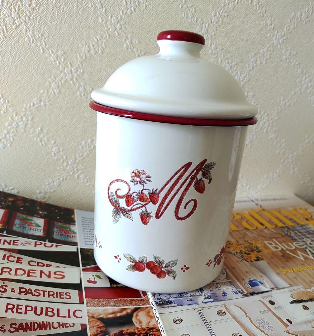 マニー　ロココ　ホーローキャニスター