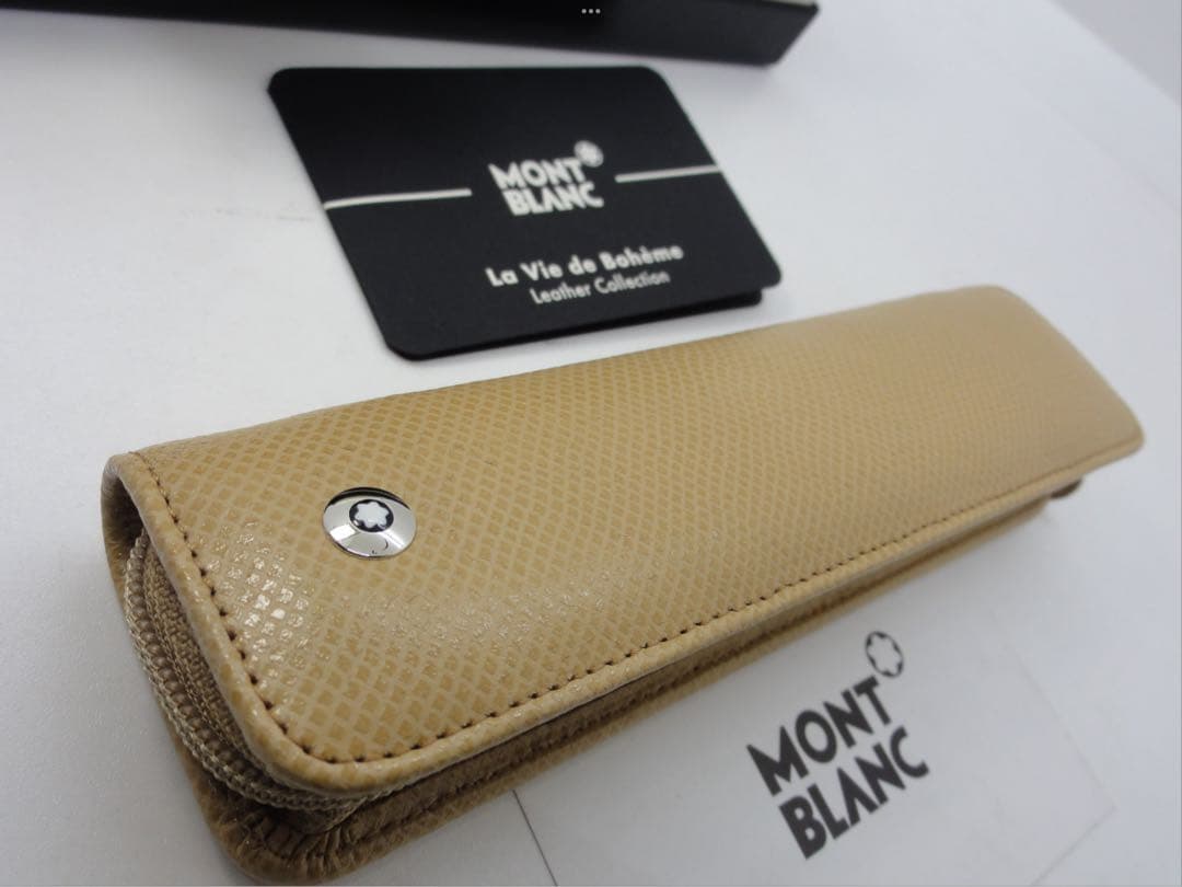 ※未使用保管品★完売！入手困難品ヴェルベット・ベージュ★本革製ボエム★モンブラン