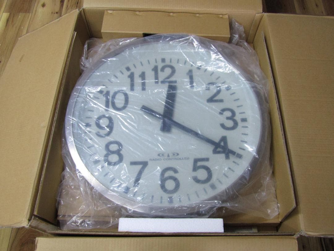 【展示品】リズム時計 屋外用電波時計 エリア700N 4MY698-A19