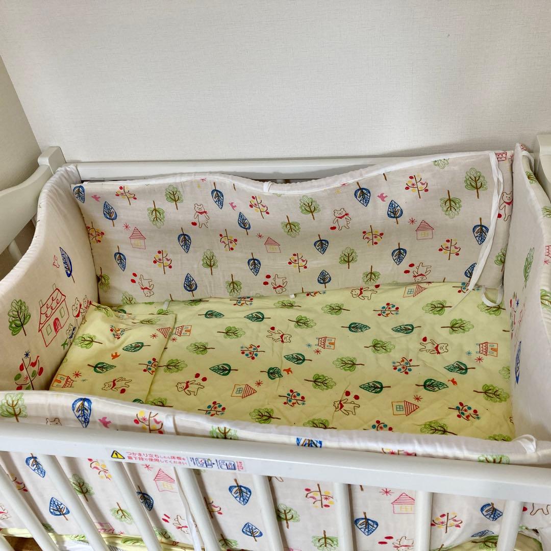 【匿名】　日本製　ベビーベッド　ファンシーミニ　石崎家具