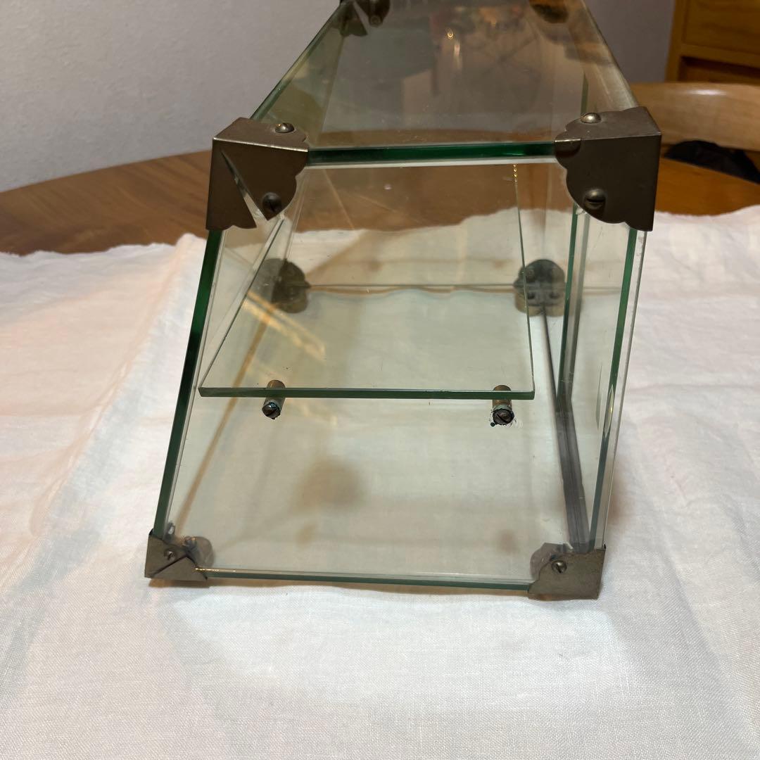 希少サイズ！美品　アンティーク　レトロ　ガラスショーケース　ディスプレイ　什器