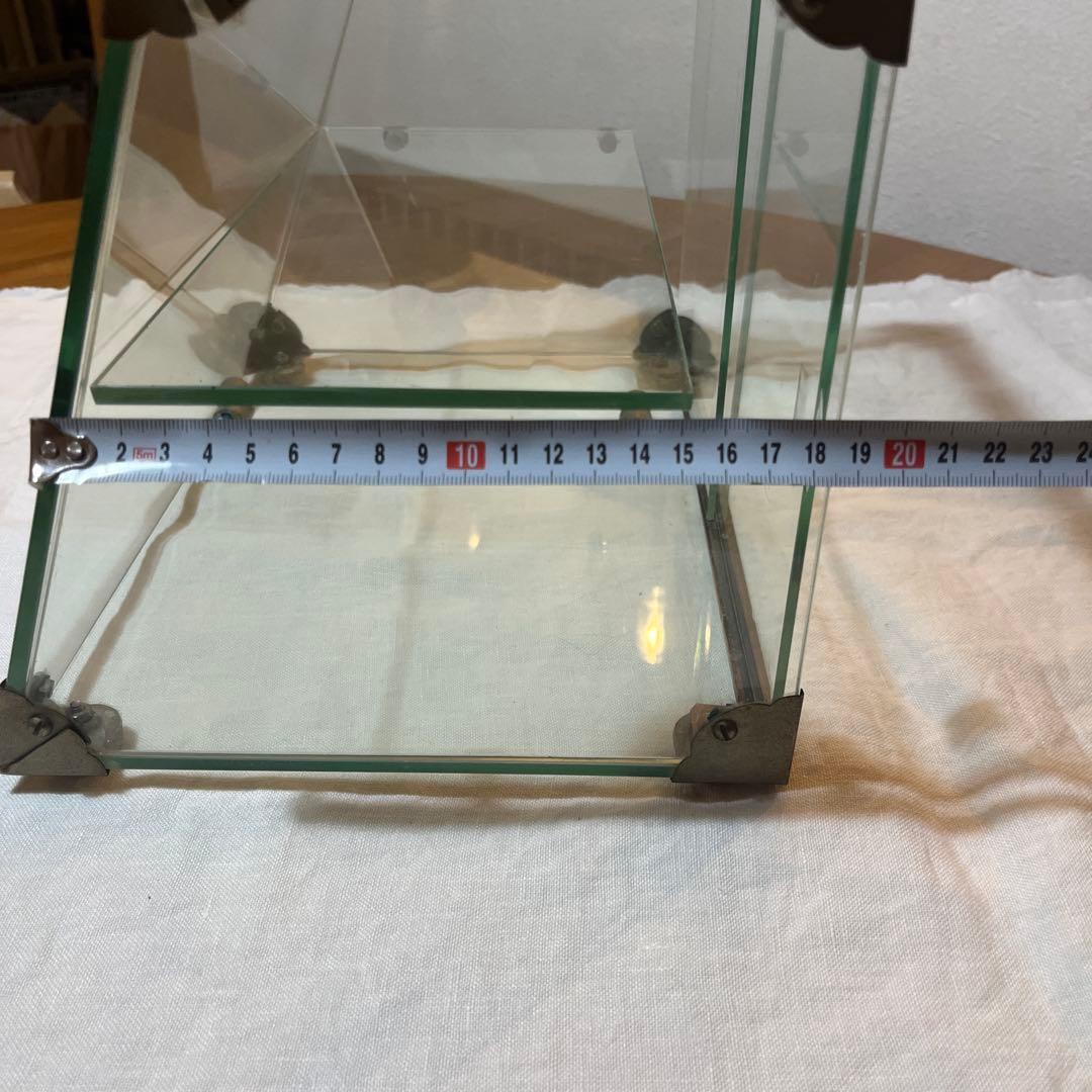 希少サイズ！美品　アンティーク　レトロ　ガラスショーケース　ディスプレイ　什器