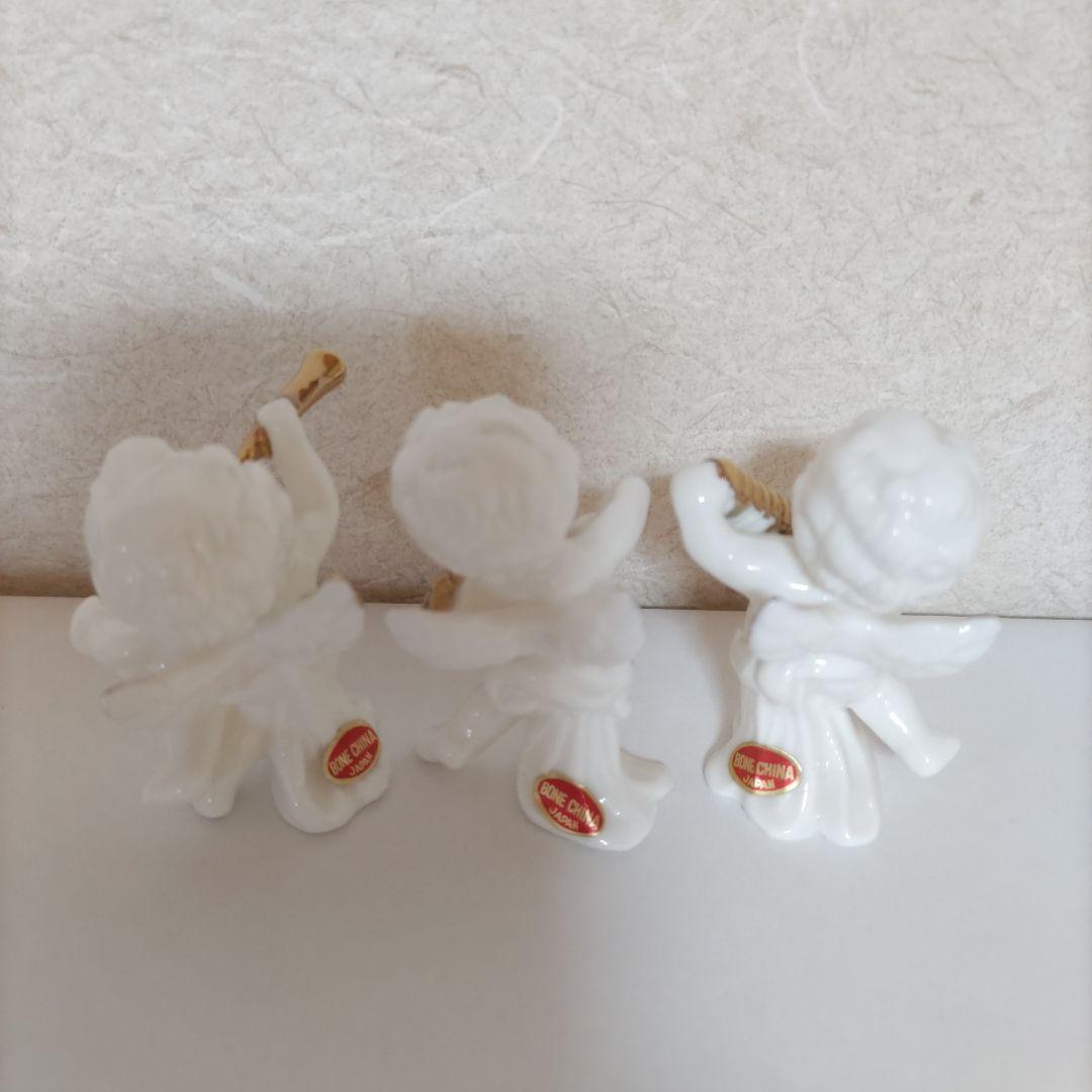陶器　BONE CHINA　天使の音楽隊　3点セット　レア