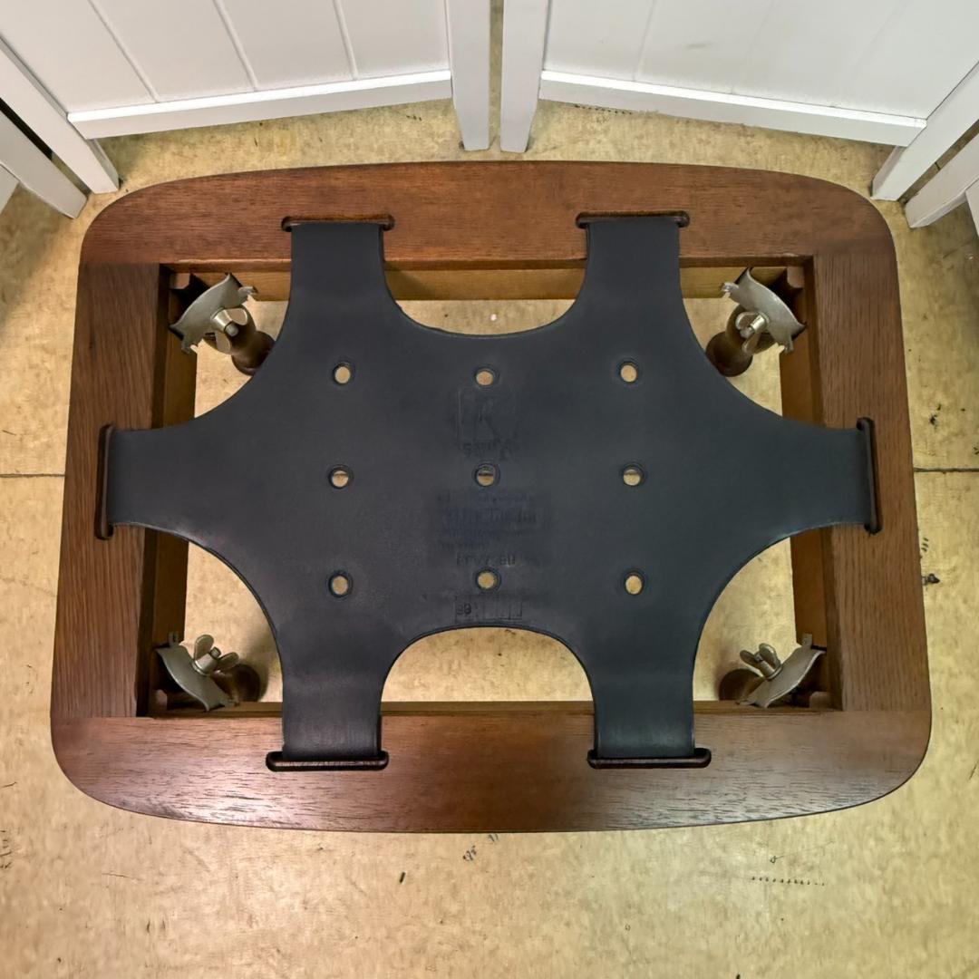 ★飛騨産業　キツツキマーク　スツール　オットマン　花柄