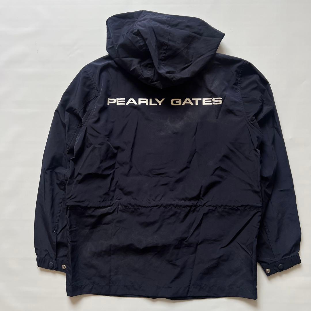 Pearly gates パーリーゲイツ　レインウェア　雨具　ゴルフ　紺　ロゴ