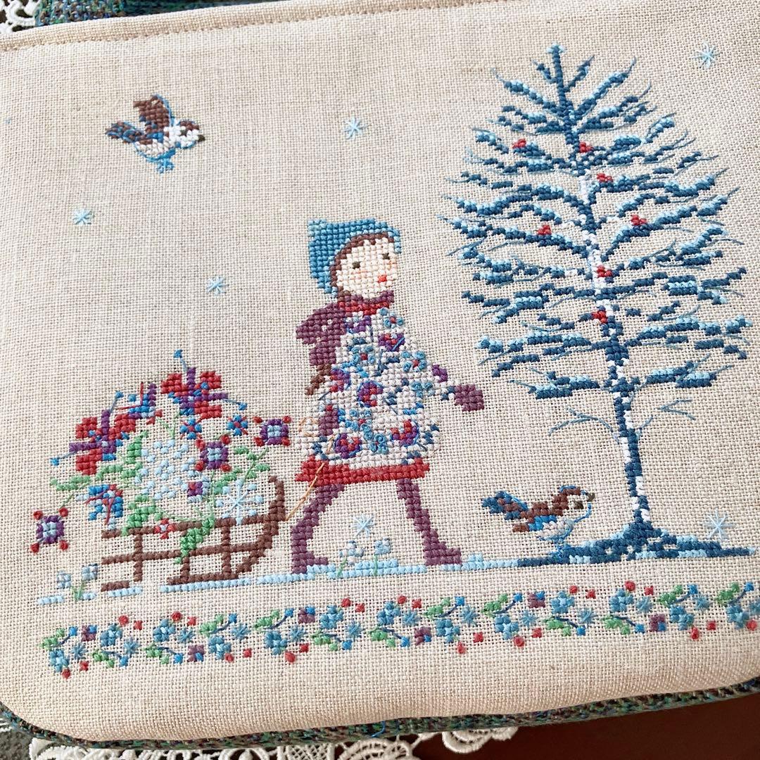 新作✦クロスステッチ❤︎ luxeバッグ　ハンドメイド サモイロフ