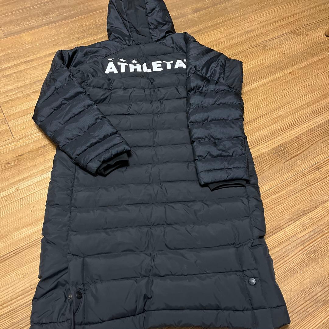 ATHLETA フード付きベンチコート 黒