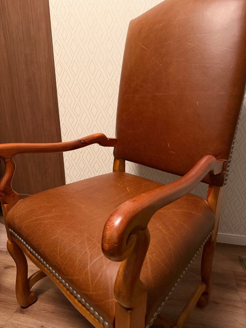 ポロラルフローレン　ブラウンレザー　アームチェア