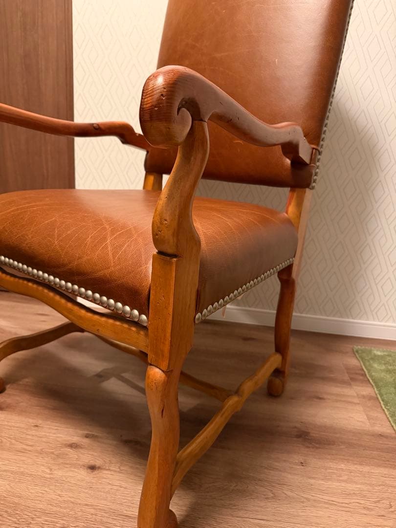 ポロラルフローレン　ブラウンレザー　アームチェア