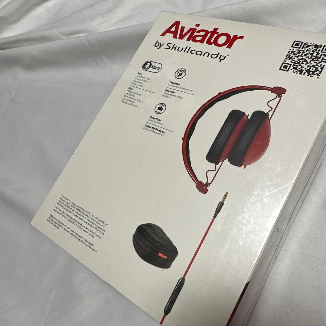 新品　スカルキャンディ ヘッドホン （ヘッドバンド型） Aviator Red
