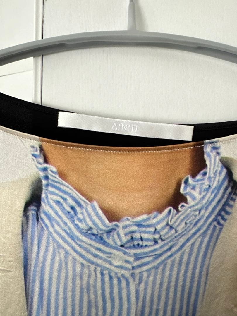 A'N'D AZUMI and DAVID 転写プリント シルクワンピース