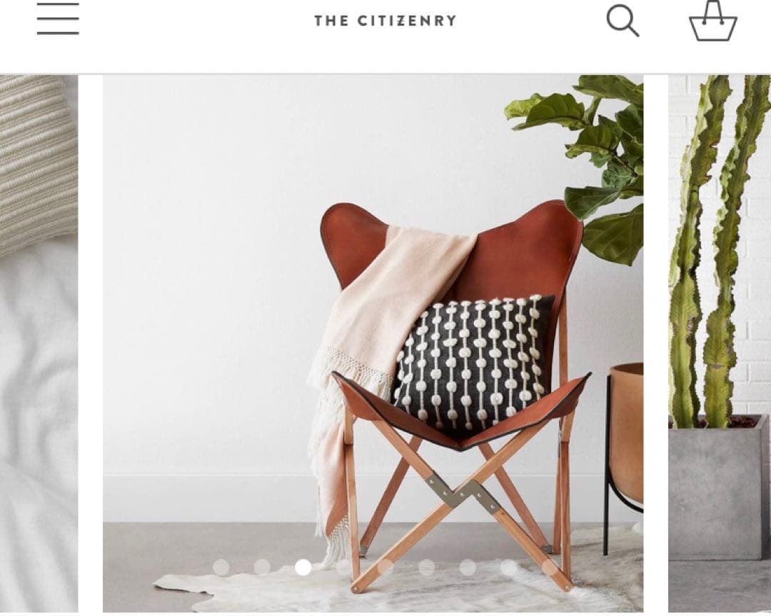 新品アルパカウール　クッション NY The Citizenry