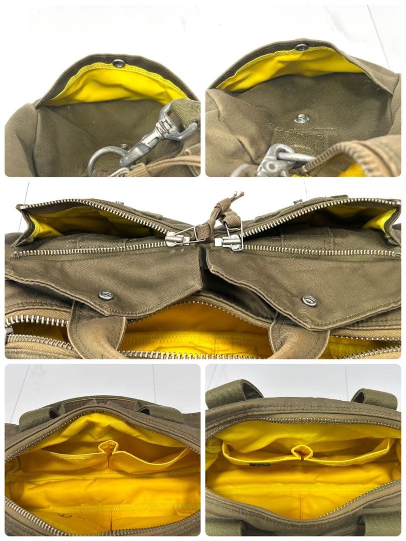 y2k PORTER ラブ&ピース 2way ミニボストンバッグ カーキ