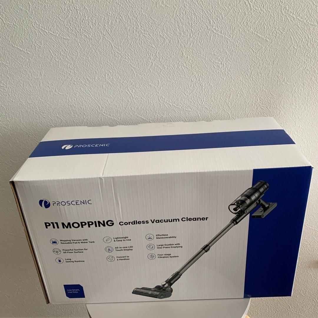 強力吸引‼️コードレス掃除機 35000Pa 水拭き一体型 サイクロン 伸縮型