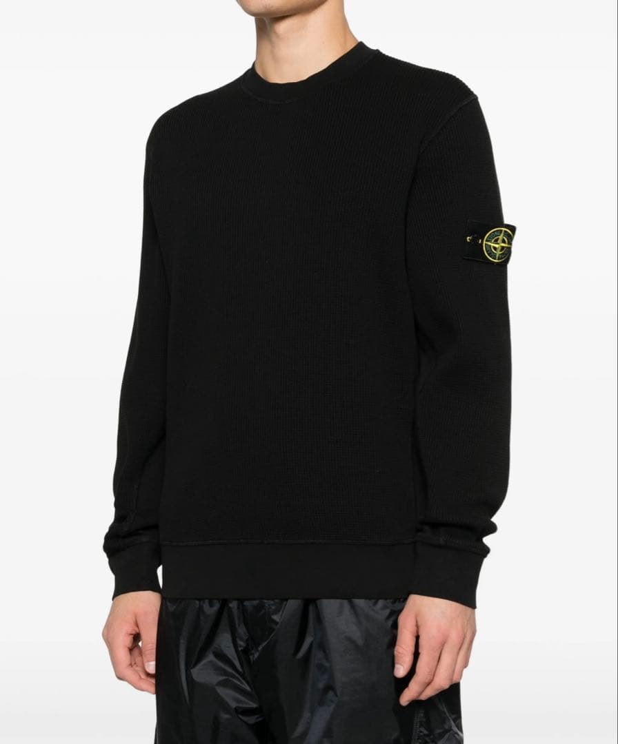 【えーけー様】Stone  黒 クルーネックニット