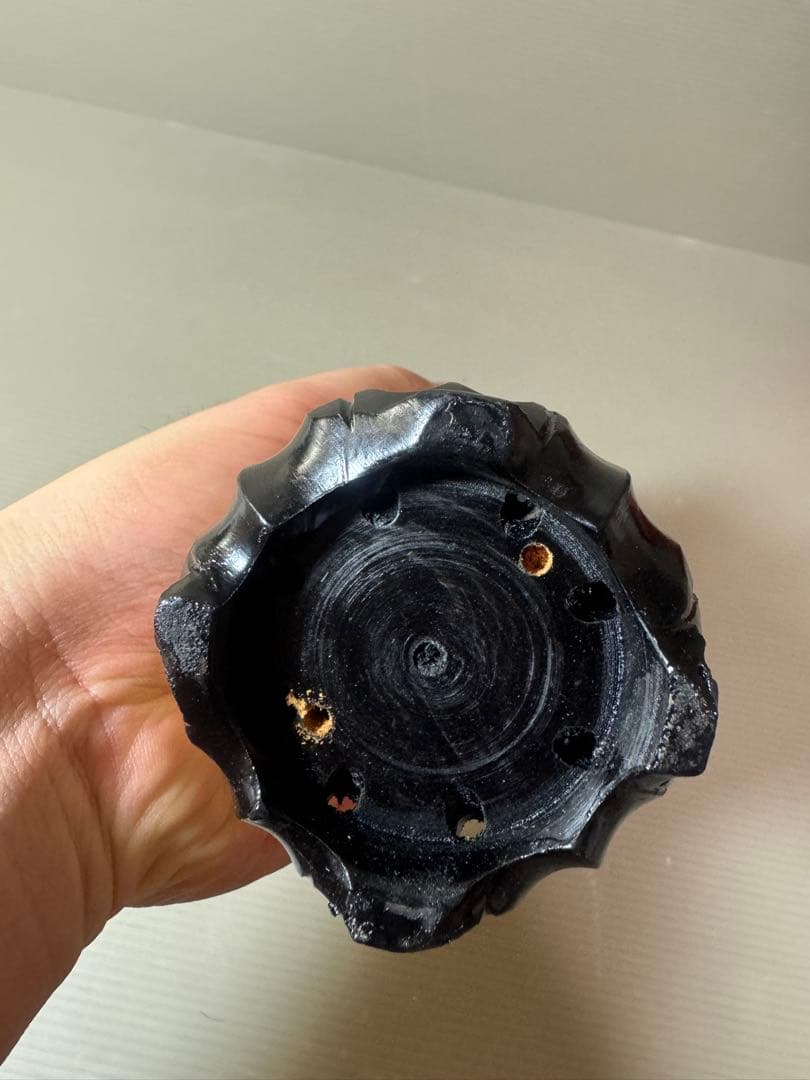 2875 根付　老人　置物　骨董品　時代物