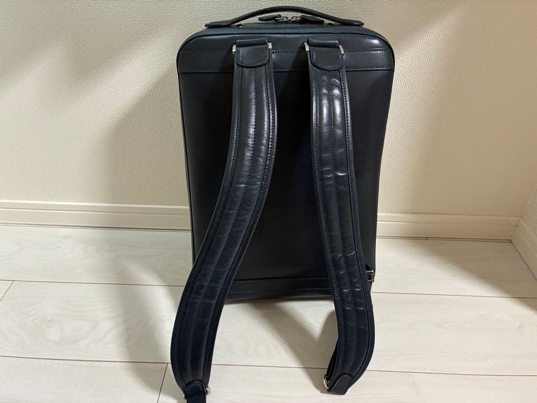 セール 万双 双鞣和地 ビジネスリュック ネイビー