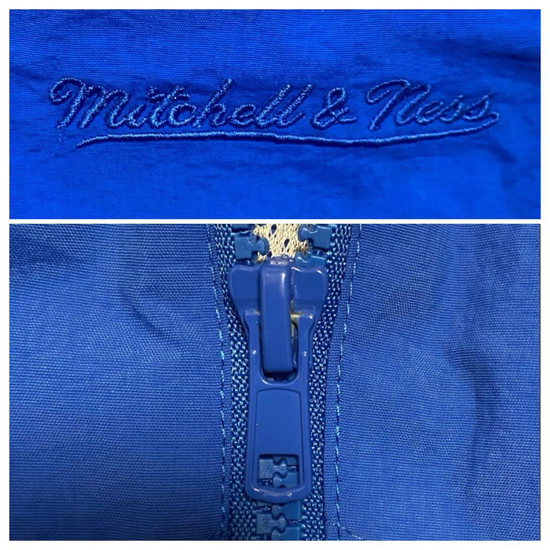 【希少XL】ミッチェル&ネス マジック ナイロンジャケット 青白黒 マルチカラー