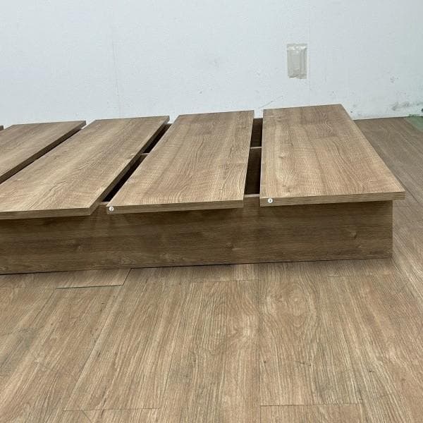 №6052【新品】重厚感たっぷりの木製ベッドフレーム【OUTLET】