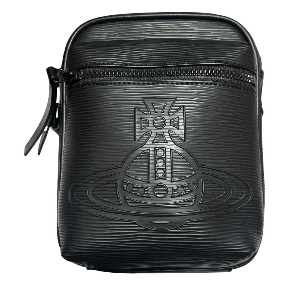 極美品　ヴィヴィアンウエストウッド ショルダーFLOW オーブ 黒 斜め掛け