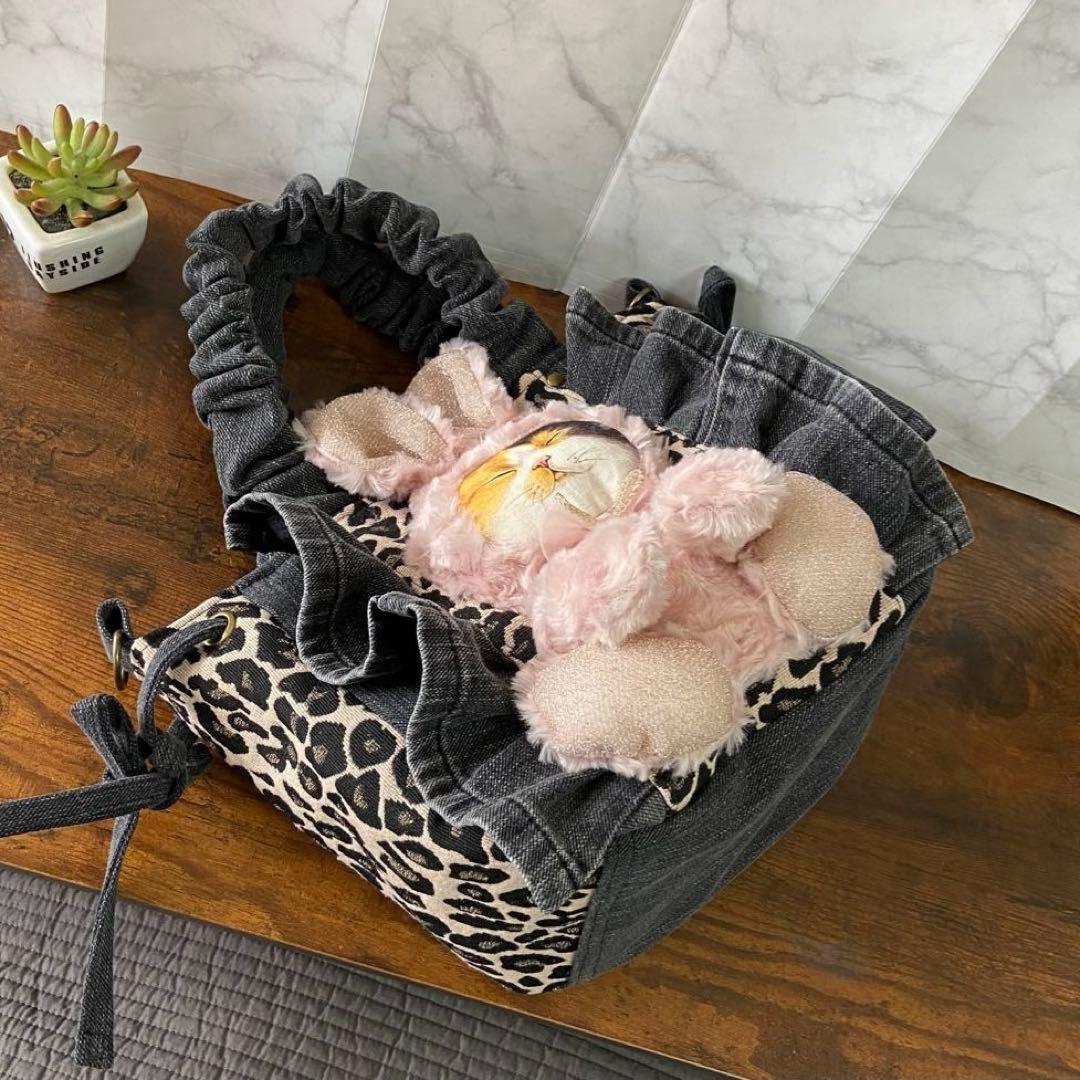 ね*】様 コヤンイサムチョン デニムリメイク【トートバッグ】 フリルバッグ ハン