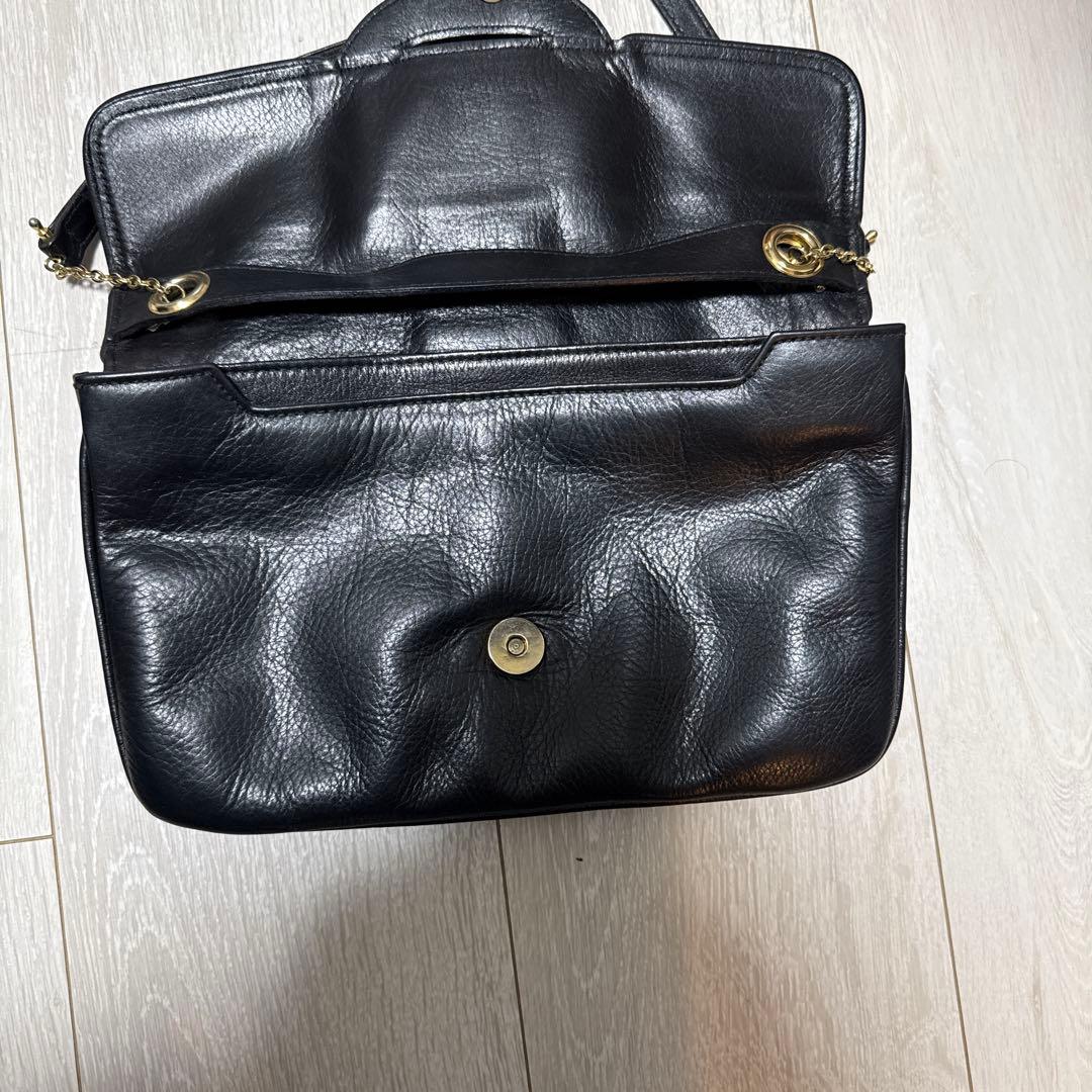 CELINE セリーヌ レザー ショルダーバッグ ブラック