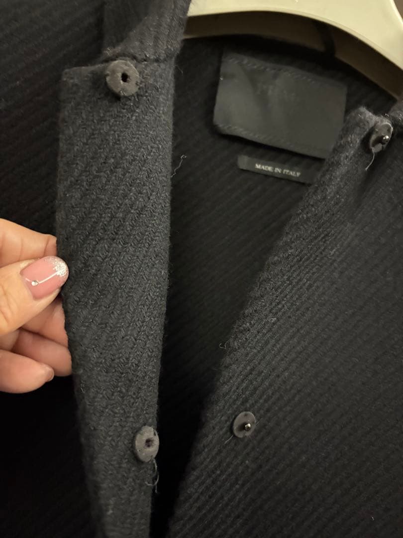 PRADA プラダ ウール100% コート サイズ38 薄手 ブラック レア品