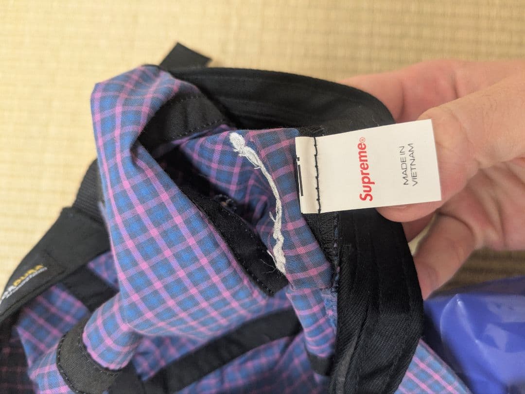 帽子 Supreme Cordura Plaid Camp Cap Purple