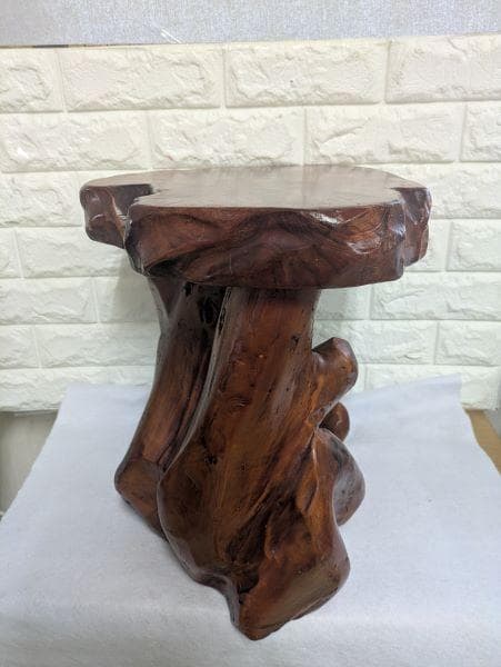 Y【中古】屋久杉？ 盆栽台　足付花台　華台　飾り台　鉢置き　テーブル　インテリア