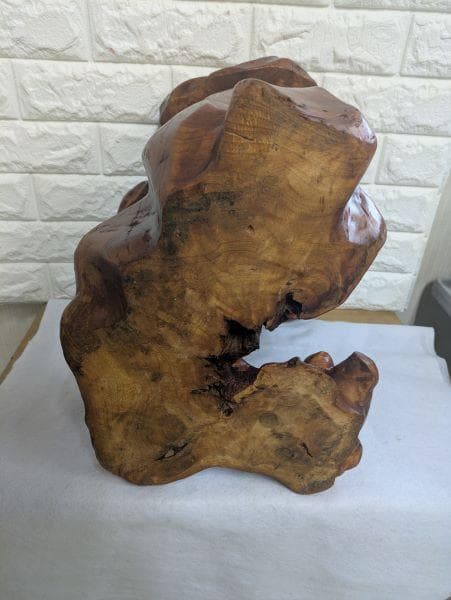 Y【中古】屋久杉？ 盆栽台　足付花台　華台　飾り台　鉢置き　テーブル　インテリア