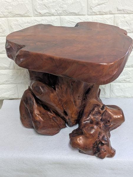 Y【中古】屋久杉？ 盆栽台　足付花台　華台　飾り台　鉢置き　テーブル　インテリア